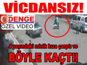 Minik çocuğa vurdu, kaçtı!