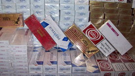 Kamyonda 215 bin 650 paket kaçak sigara bulundu