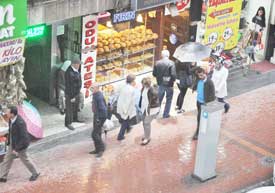 Yaz Yağmuru Samsun'u Serinletti