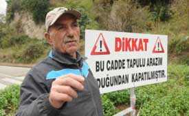 Yolu tamamen trafiğe kapattı