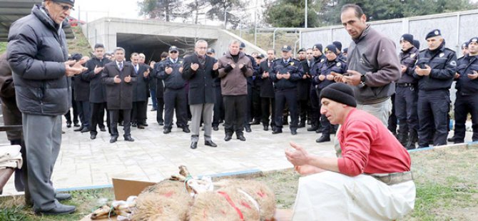 Polis ve askerler için kurban kesildi