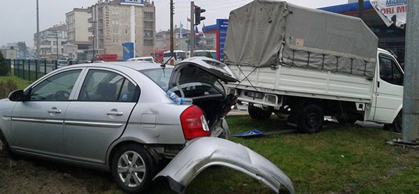 ÇARŞAMBA'DA KAZA...