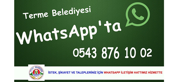 Whatsapp Çevre ve Temizlik Talep Hattı