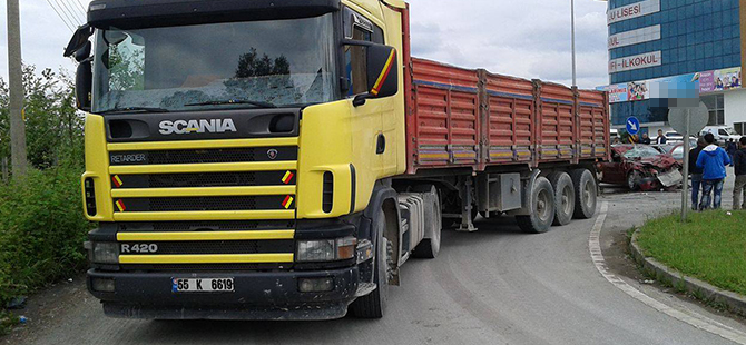 Çarşamba’da Kaza 1 Ölü 1 Yaralı