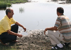 Kızılırmak Deltasında sular çekildi