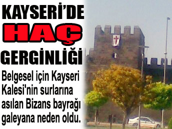 Kayseri'de haç gerginliği