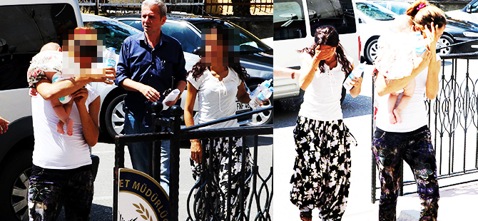 BEBEĞİYLE GÖZALTINA ALINDI