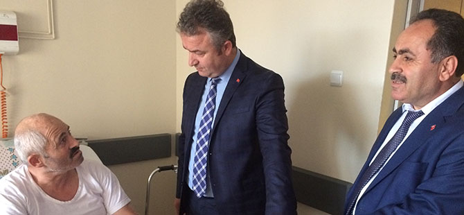 BAŞKAN TOPALOĞLU HASTA ZİYARETİNDE