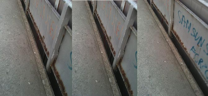 CANİK'DE ÜST GEÇİT DÖKÜLÜYOR