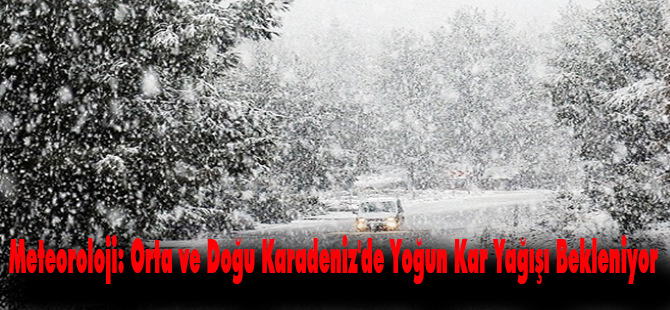 Meteoroloji: Orta ve Doğu Karadeniz'de Kar Yağışı Bekleniyor