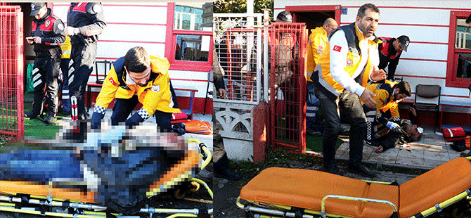 Silahla yaralama anı güvenlik kamerasında