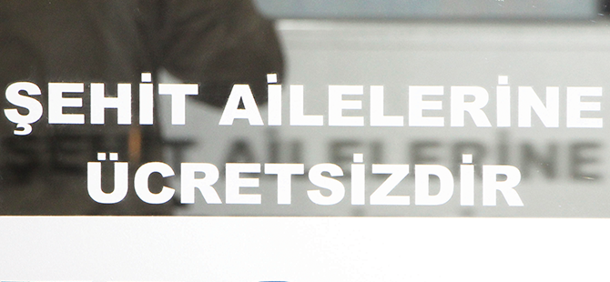 Şehit ailelerine ücretsiz otobüs