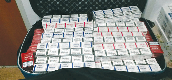 KAÇAK SİGARA ELE GEÇİRİLDİ