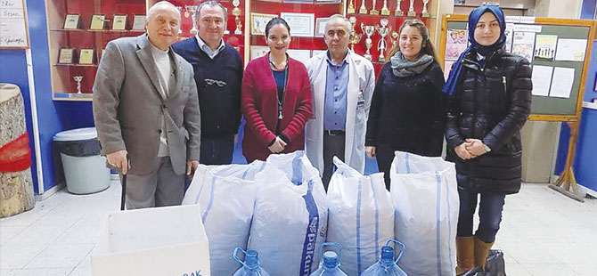 FELÇLİLER DERNEĞİ' NE 50 BİN MAVİ KAPAK