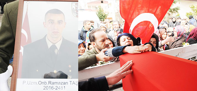 Şehit  Ramazan Taşkın'ın Cenazesi Samsuna Getirildi