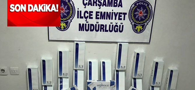 ÇARŞAMBADA KAÇAK SİGARA ELE GEÇİRİLDİ
