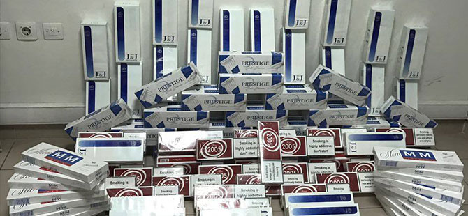 ÇARŞAMBADA KAÇAK SİGARA ELE GEÇİRİLDİ
