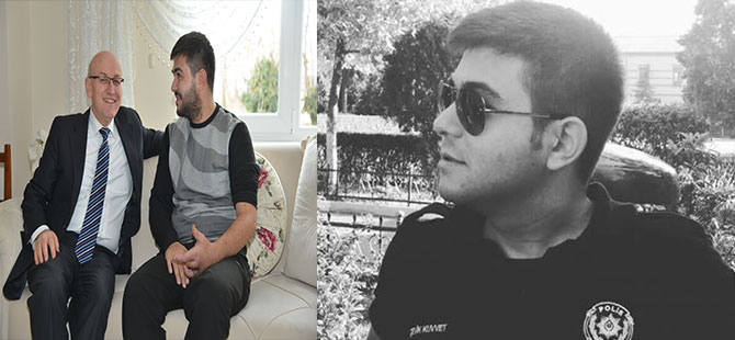 Yaralı gazi polis Şahin’e moral ziyareti