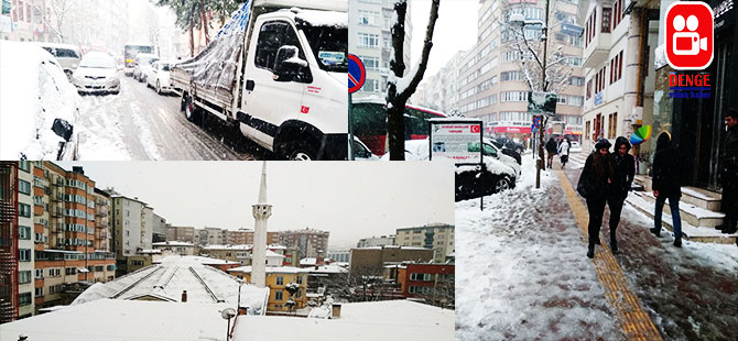 ŞEHİR BEYAZA BÜRÜNDÜ