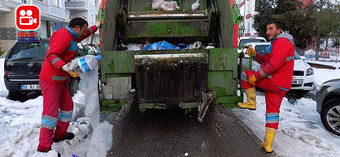 SAMSUN ATAKUM'DA KAR TEMİZLİĞİ