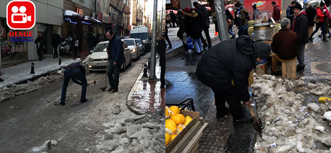 VATANDAŞ ELİYLE KAR TEMİZLİĞİ