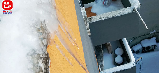 ÇATIDAKİ BUZLARA DİKKAT