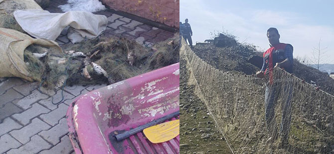 Kaçak balık avlayanlara bin 800 lira ceza