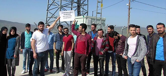 Kavak MYO bahçesindeki baz istasyonu kaldırıldı