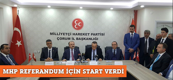 MHP REFERANDUM İÇİN START VERDİ
