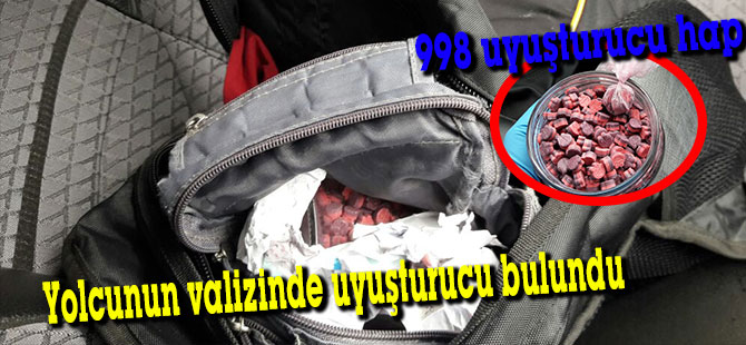 Yolcunun valizinde uyuşturucu bulundu