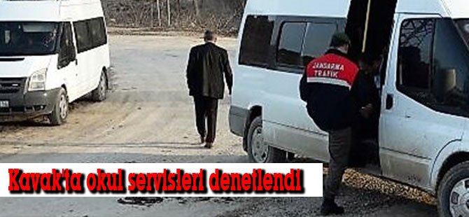 Kavak'ta okul servisleri denetlendi