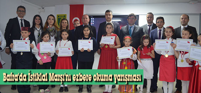 Bafra'da İstiklal Marşı'nı ezbere okuma yarışması