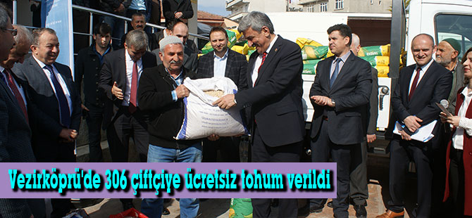 Vezirköprü'de 306 çiftçiye ücretsiz tohum verildi