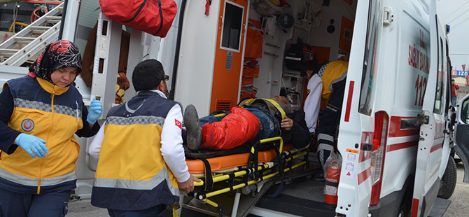 Bafra'da trafik kazası: 1 yaralı