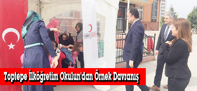 Toptepe İlköğretim Okulun'dan Örnek Davranış
