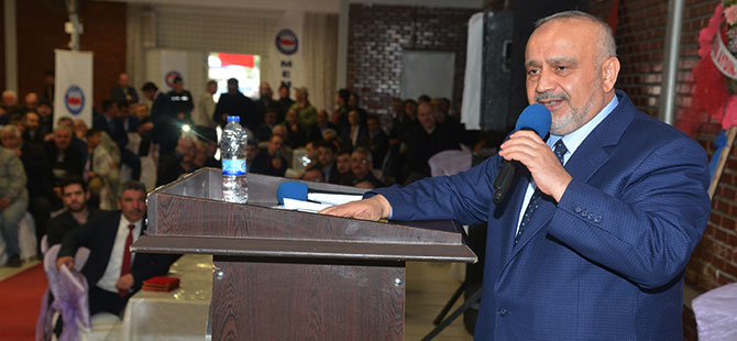 Şevki Yılmaz Terme'de konuştu