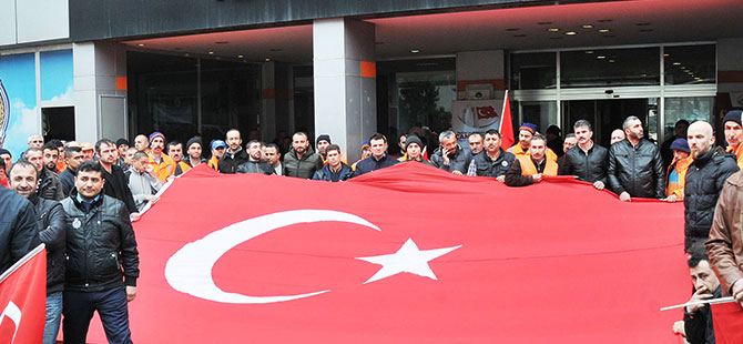 Soylu’ya Türk Bayraklı Karşılama