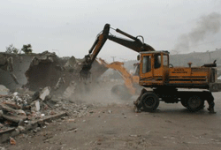 Havza terminali yıkıldı
