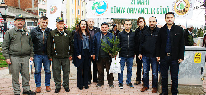 Vezirköprü'de ücretsiz fidan dağıtımı yapıldı