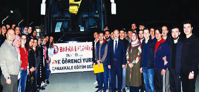 ŞAHİN, KYK ÖĞRENCİLERİNİ ÇANAKKALE’YE UĞURLADI