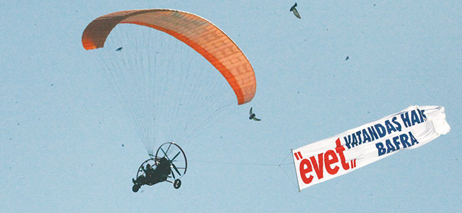 Vatandaş Hamit'ten semada "Evet"