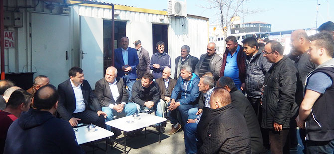 KURT DOLMUŞ SÜRÜCÜLERİ İLE BİR ARADA