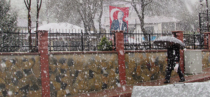 Samsun'da kar yağışı