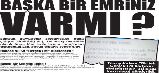 BAŞKA BİR EMRİNİZ VARMI ?