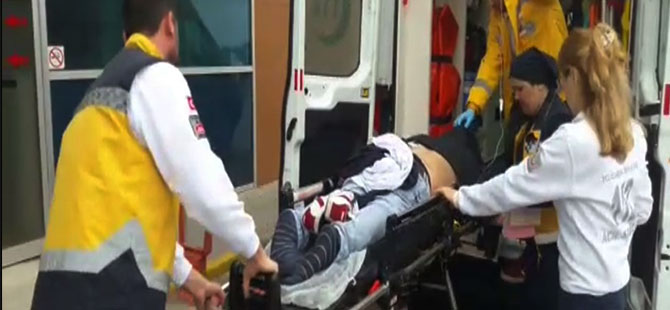 Bafra'da bıçakla yaralama