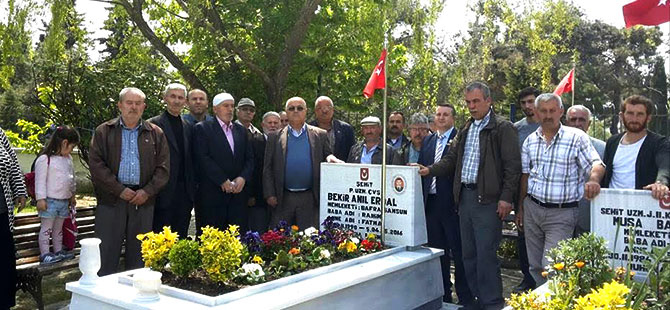 KABRİ  BAŞINDA DUALARLA ANILDI