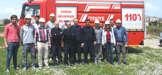 Vezirköprü'de doğalgaz yangını tatbikatı yapıldı