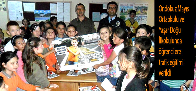 Öğrencilere trafik eğitimi verildi