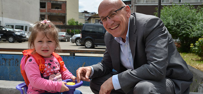 Çocuklardan başkana park teşekkürü