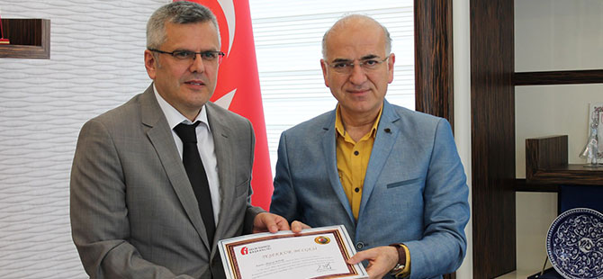 MÜŞAVİRLER ODASI’NA TEŞEKKÜR BELGESİ